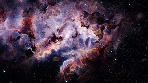 Flying Through Deep Space Stars And Nebula. Realistic 3d animation Stock Footage 237365682
