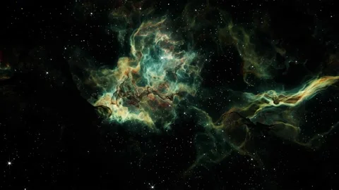Flying Through Deep Space Stars And Nebula. Realistic 3d animation Stock Footage 237365782