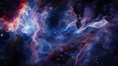 Flying Through Deep Space Stars And Nebula. Realistic 3d animation Stock Footage 237365965