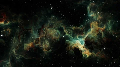 Flying Through Deep Space Stars And Nebula. Realistic 3d animation Stock Footage 237366006