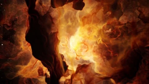 Flying Through Deep Space Stars And Nebula. Realistic 3d animation Stock Footage 237366025