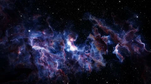 Flying Through Deep Space Stars And Nebula. Realistic 3d animation Stock Footage 237366131
