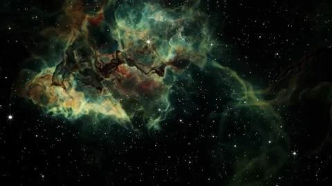 Flying Through Deep Space Stars And Nebula. Realistic 3d animation Stock Footage 237366207