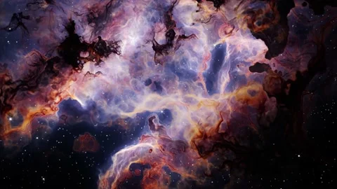 Flying Through Deep Space Stars And Nebula. Realistic 3d animation Stock Footage 237366223