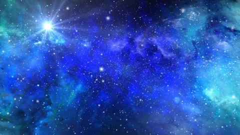 Flying Through Deep Space with Stars and Nebulas in 4k Stock Footage 325824407