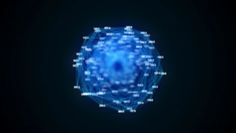 Flying through digital data tunnel Видео 129653994