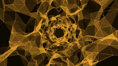 Flying Through Digital Data Tunnel Of Digital Nodes And Connection Stock Footage 337928958