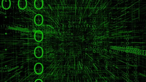 Flying through the Digital Space Video stock 86490092