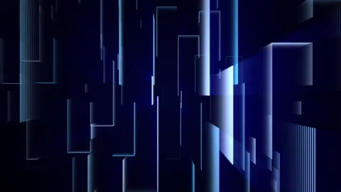 Flying through digital space with futuristic interface patterns Stock Footage 272443815