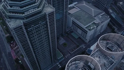 Flying through downtown Jakarta Stock Footage 80842133