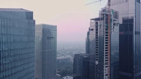 Flying through downtown Jakarta Stock Footage 80843067
