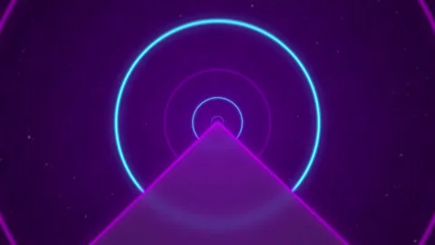 Flying Through Emerging Digital Structures - Blue, Loopable - Data Network,.. Stock Footage 280454364