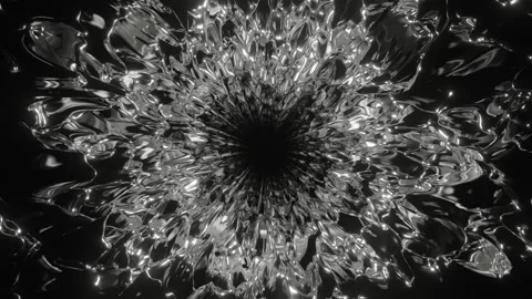 Flying through an endless dark tunnel with waves. looped animation. 3d render Stock Footage 246531181