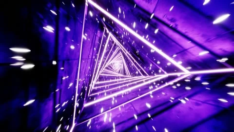 Flying through endless luminous tunnel Stock Footage 210162061