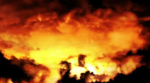 Flying through evening clouds background loop Video stock 41462210