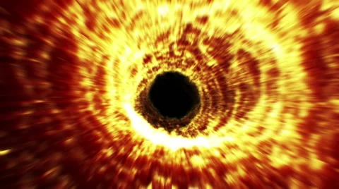 Flying through fire tunnel Stock Footage 57538208
