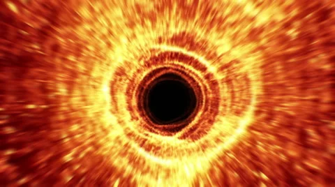 Flying through fire tunnel Stock Footage 57538258