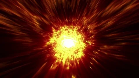 Flying through fire tunnel Stock Footage 79265070