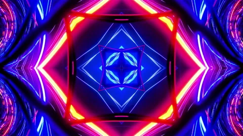 Flying through flashing rings. Infinitely looped animation. Stock Footage 198476767