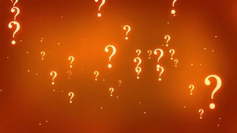 Flying through Floating and Glowing Question Marks Seamless Loop Orange Gold 動画素材 78678258
