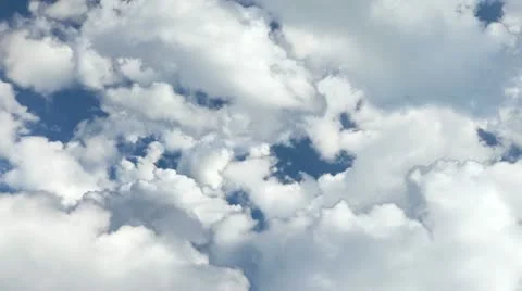 Flying through fluffy clouds with Stock Footage 11293049