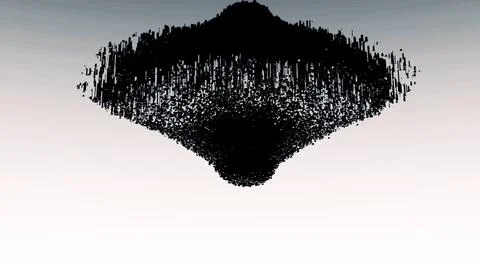 Flying through futuristic shadowy alien cube tunnel, seamless loop. Design Illustrazione stock