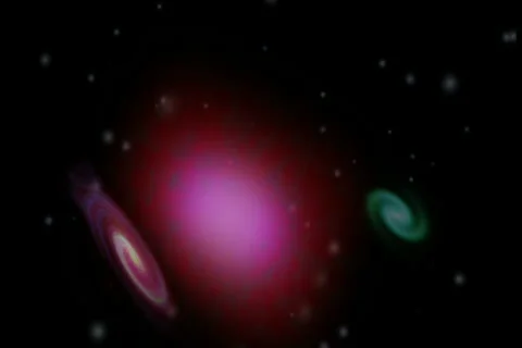 Flying Through Galaxies - Flug durch Galaxien  Stock Footage 35496187