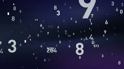 Flying Through a Galaxy of Numbers (Loop) Stock Footage 914193