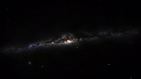 Flying Through Galaxy Solar System Planets Orbiting Around Sun, 4K Stock-Footage 76640128