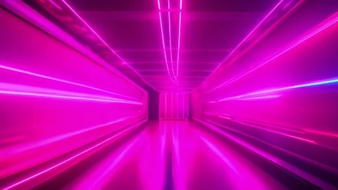 Flying through glow neon Stock Footage 259715414