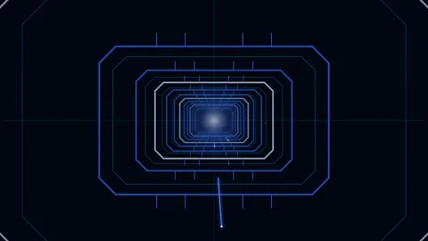 Flying through a glowing neon tunnel with artdeco 動画素材 339324158