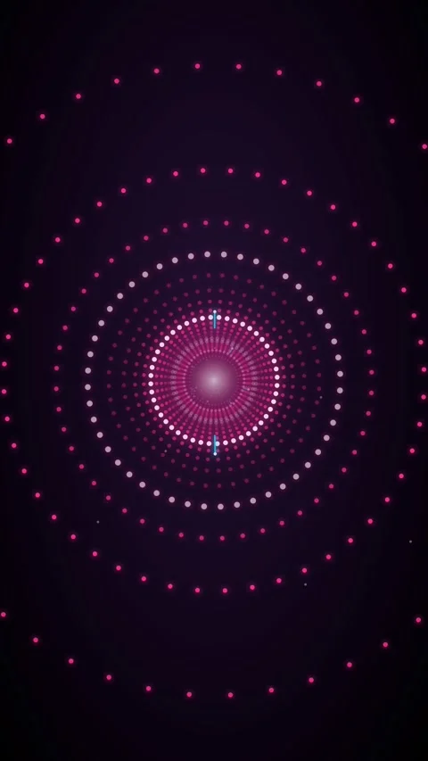 Flying through a glowing neon tunnel with led circle led flythrough 動画素材 339324474