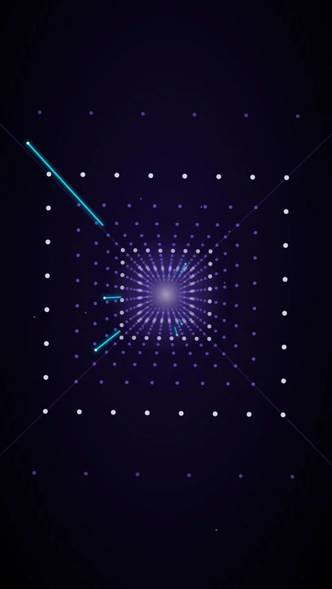 Flying through a glowing neon tunnel with led square led pullback 動画素材 339324671