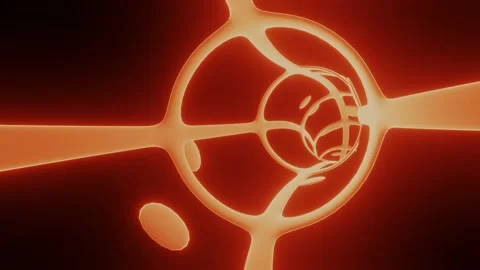 Flying through a glowing tunnel Stock Footage 149350942