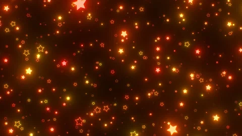 Flying Through Hot Red Orange Glowing Neon Stars Deep In Outer Space Stock-Footage 343327819