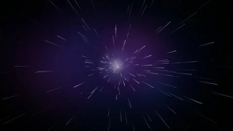 Flying through hyperspace starfield speed of light travel background 4k loop Stock Footage 345257516