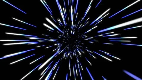 Flying through hyperspace with stars approaching the camera. seamless video Stock Footage 88107381