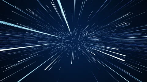 Flying through infinite space of parallel particle tracks 2 Stock Footage 283087961