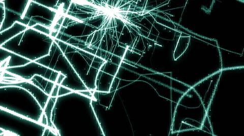 Flying through Internet Data Network, Animation Stock Footage 45800652