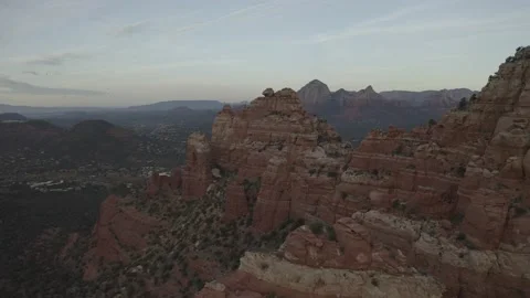Flying through a large rock formation in the desert Stock-Footage 161440629
