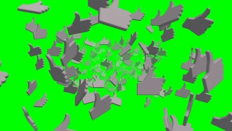 Flying through Likes on Green Stock Footage 105009251