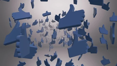 Flying through Likes on White Stock Footage 105009282