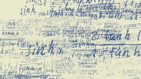 Flying through the math expressions Stock Footage 85183932