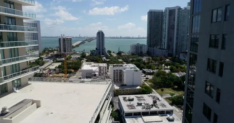Flying through Midtown Miami Stock Footage 149426239