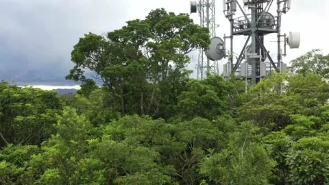 Flying through the Mount Davis, West of Hong Kong Island, sunset 스톡 동영상 132937868