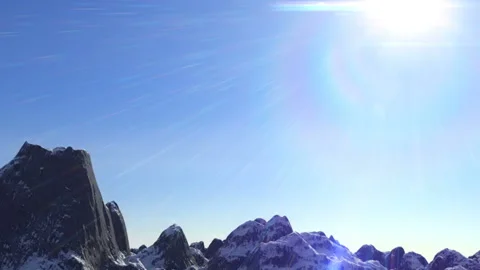 Flying through the mountains in a 3D animation Stock Footage 235637286