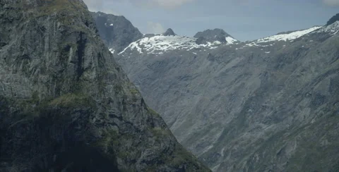 Flying through mountains Stock Footage 64430937