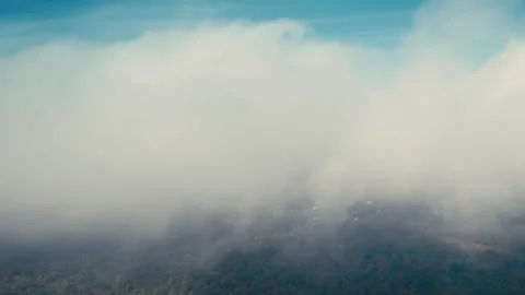 Flying up through moving clouds Stock Footage 274313085