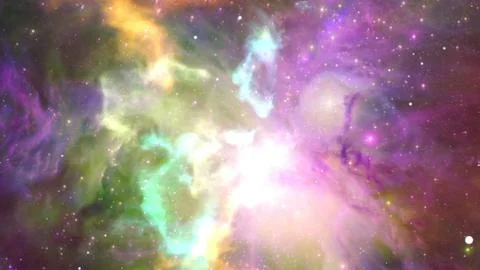 Flying through nebula Stock Illustration