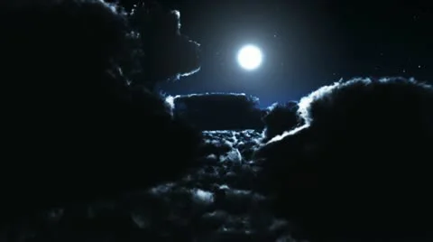 Flying through night clouds 스톡 동영상 20901431